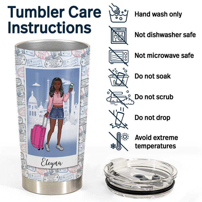 Just A Girl Boy Who Loves Traveling Cruising - Gift For Travel Lovers - Personalized Custom Tumbler