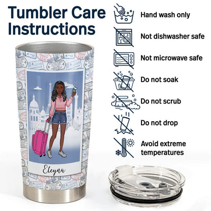 Just A Girl Boy Who Loves Traveling Cruising - Gift For Travel Lovers - Personalized Custom Tumbler