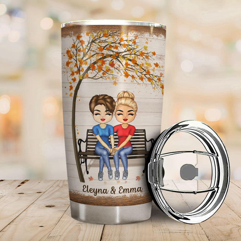 Family Chibi Couple The Day I Met You - Gift For Couples - Personalized Custom Tumbler