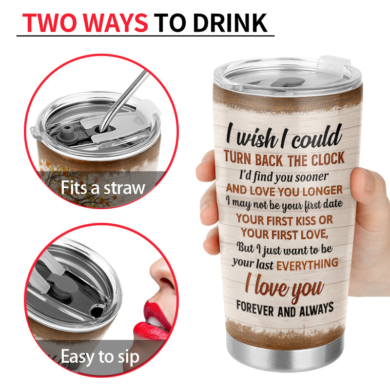 Family Chibi Couple The Day I Met You - Gift For Couples - Personalized Custom Tumbler