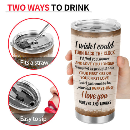 Family Chibi Couple The Day I Met You - Gift For Couples - Personalized Custom Tumbler