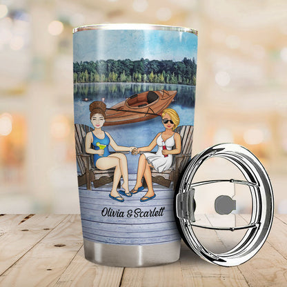 I Want To Hold Your Hand To The Lake - Gift For Couples - Personalized Custom Tumbler