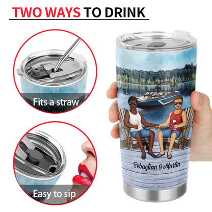 I Want To Hold Your Hand To The Lake - Gift For Couples - Personalized Custom Tumbler