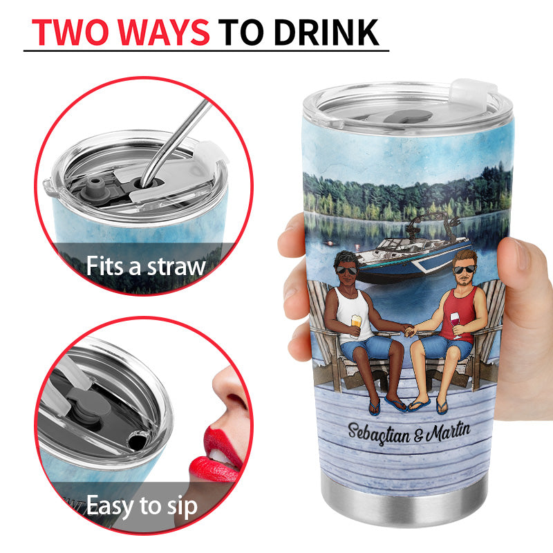 I Want To Hold Your Hand To The Lake - Gift For Couples - Personalized Custom Tumbler