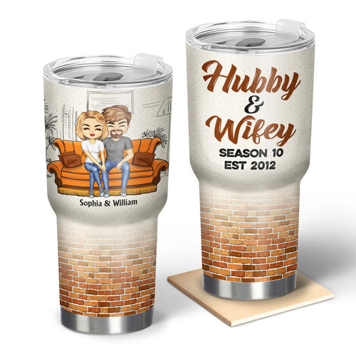 Hubby And Wifey Season Married Couple - Anniversary Gift - Personalized Custom 30 Oz Tumbler
