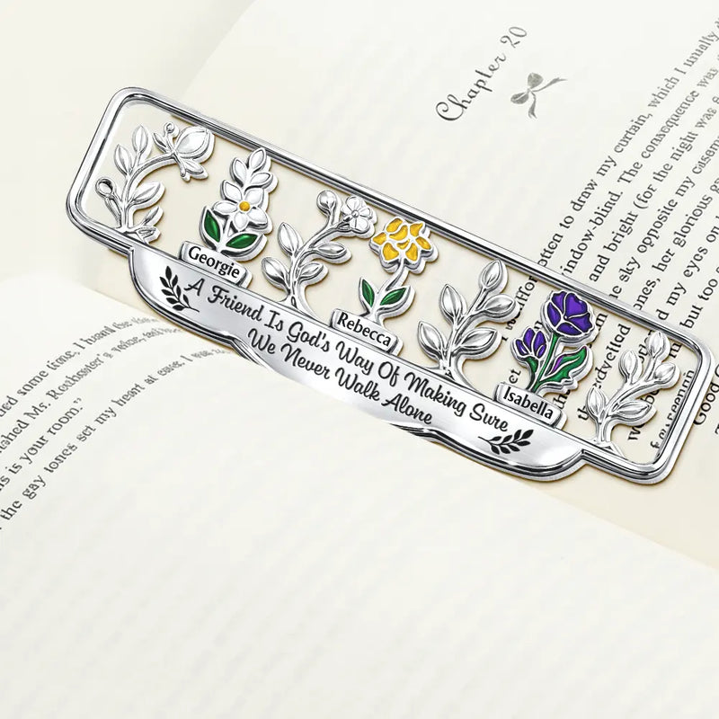 It Takes A Long Time To Grow An Old Friend Birth Month Flower - Personalized Custom Shaped Metal Bookmark