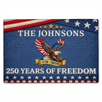 Faux Embroidery Effect Chenille - Personalized Doormat