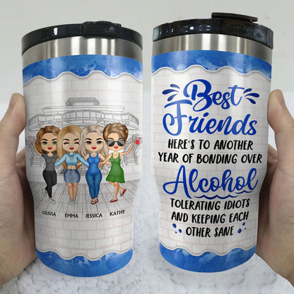 Today's Forecast Cruising With A Chance Of Drinking - Birthday, Traveling, Cruising Gift For BFF, Siblings, Colleagues - Personalized Custom Triple 3 In 1 Can Cooler