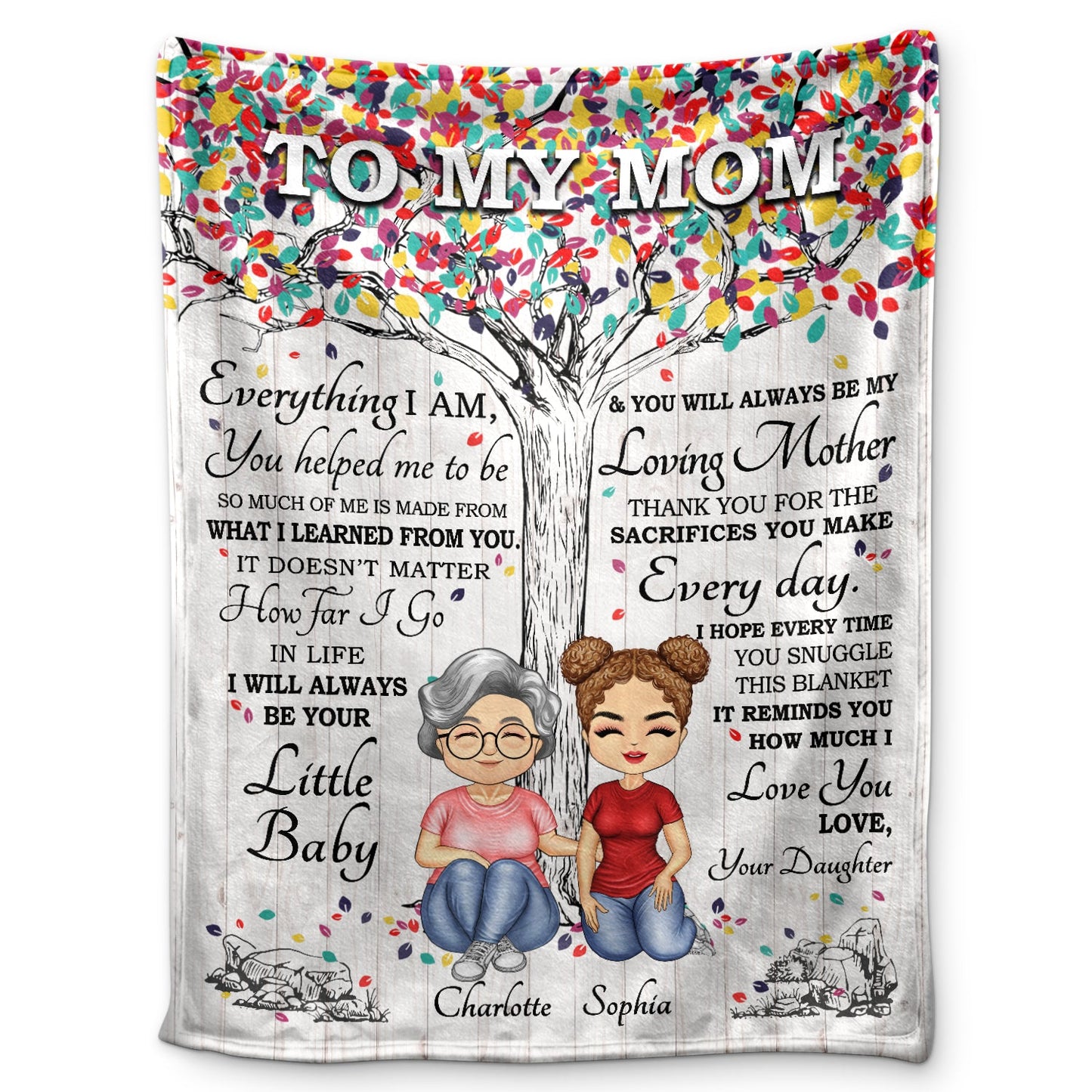 Thank You For The Sacrifices You Make Every Day - Birthday, Loving Gift For Mom, Mother, Grandma, Grandmother - Personalized Custom Fleece Blanket