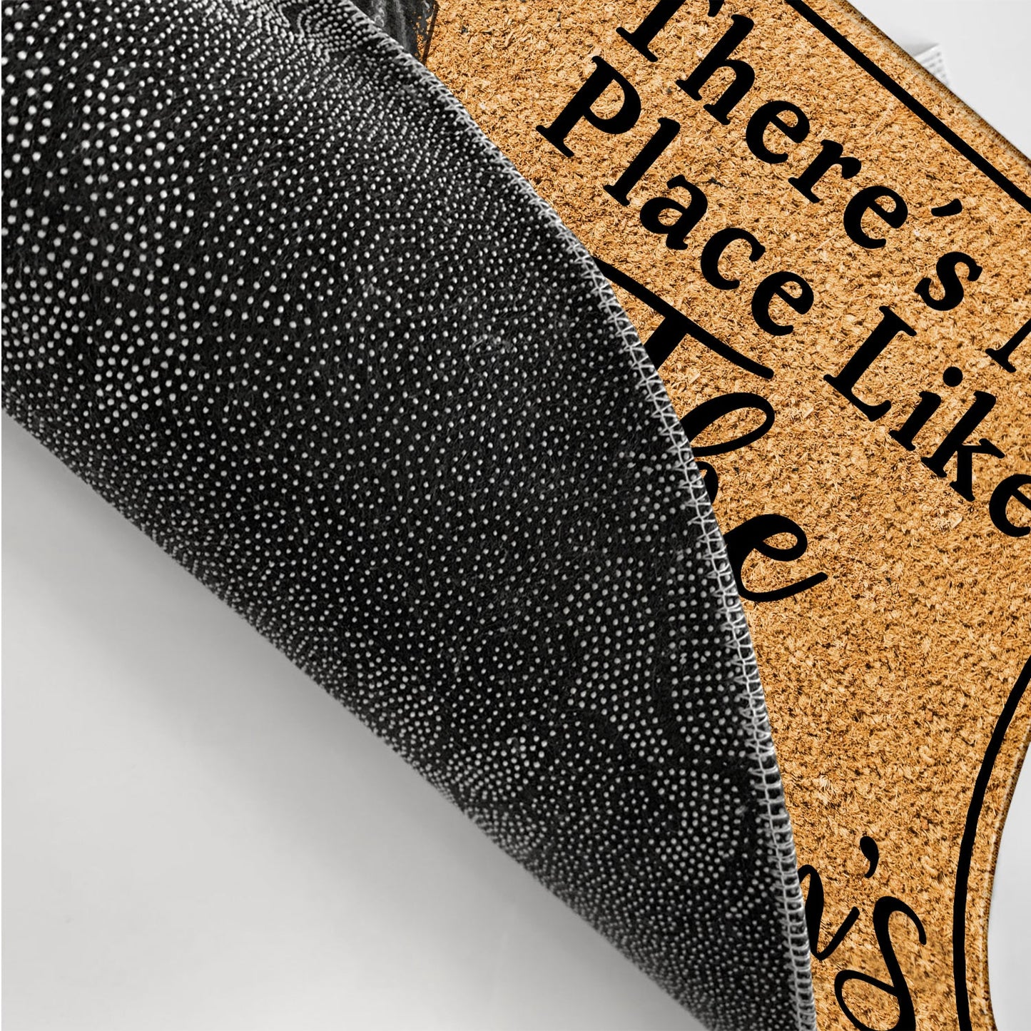 There's No Place Like Family House - Anniversary, Birthday, Home Decor Gift For Spouse, Lover, Husband, Wife, Boyfriend, Girlfriend, Couple - Personalized Custom Doormat