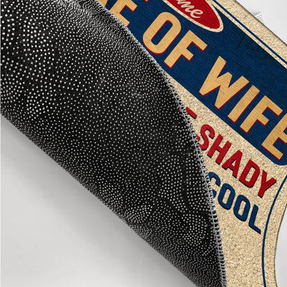 Beware Of Wife Kids Are Shady Husband Is Cool - Anniversary, Birthday, Home Decor Gift For Husband, Wife, Couple - Personalized Custom Doormat