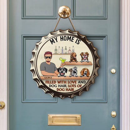 Welcome Hope You Brought Alcohol - Birthday, Loving Home Decor Gift For Dog Mom, Dad, Pet Owner - Personalized Custom Shaped Wood Sign