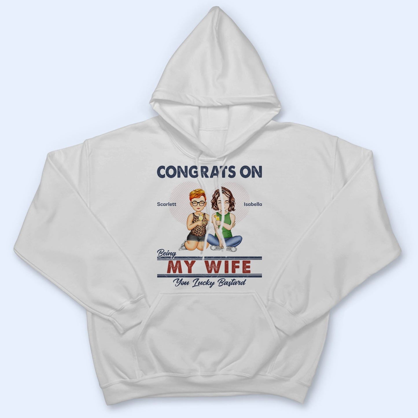 Congrats On Being My Husband - Loving Gift For Couples - Personalized Custom T Shirt