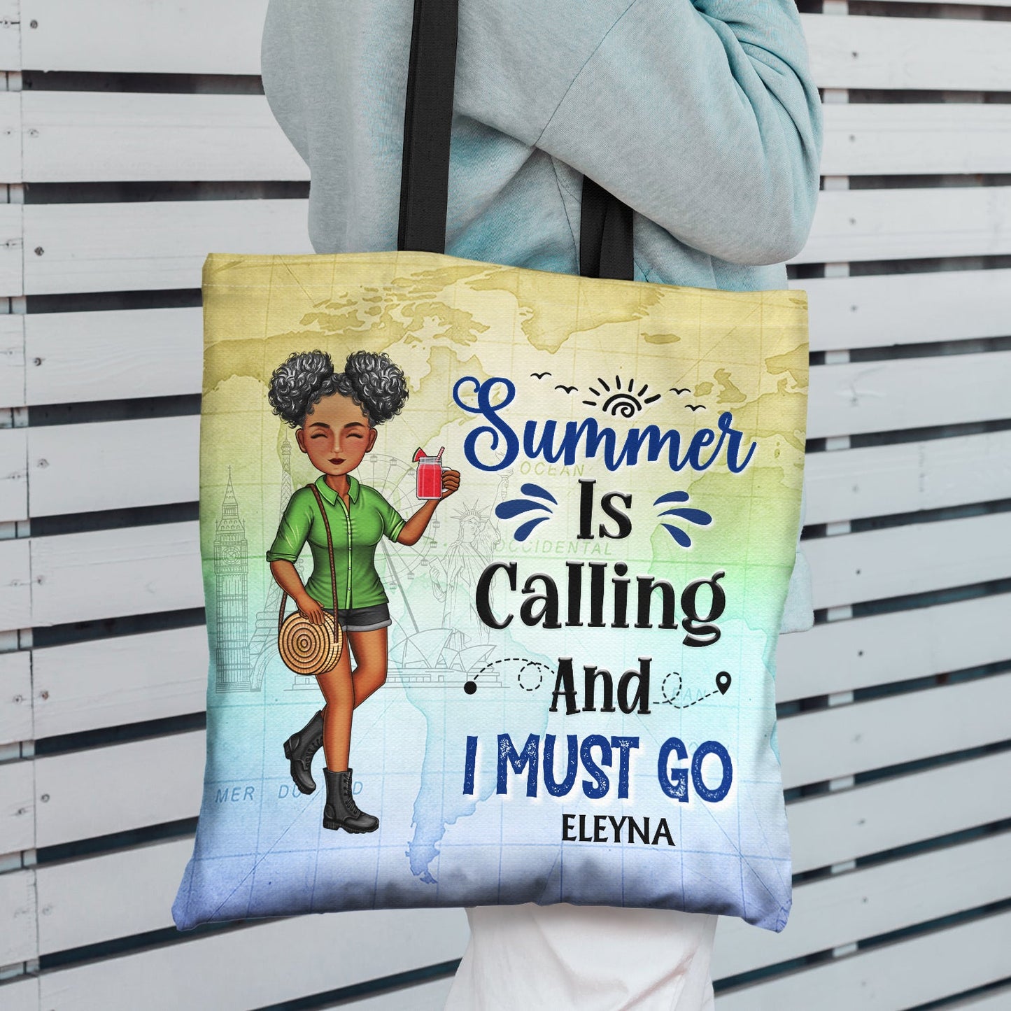 Some Girls Are Just Born With The Beach In Their Souls - Gift For Her, Travel Lovers - Personalized Custom Zippered Canvas Bag