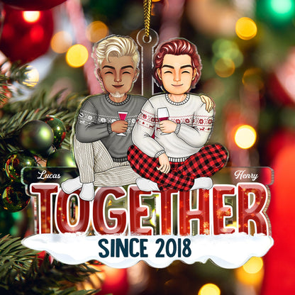Together Since - Christmas Gift For Couples - Personalized Cutout Acrylic Ornament