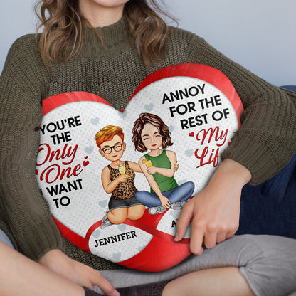 You're The Only One - Gift For Couples, Husband And Wife - Personalized Heart Shaped Pillow