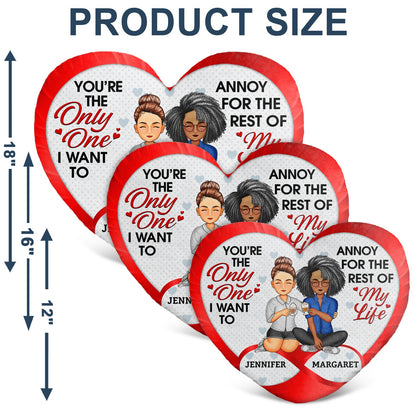 You're The Only One - Gift For Couples, Husband And Wife - Personalized Heart Shaped Pillow