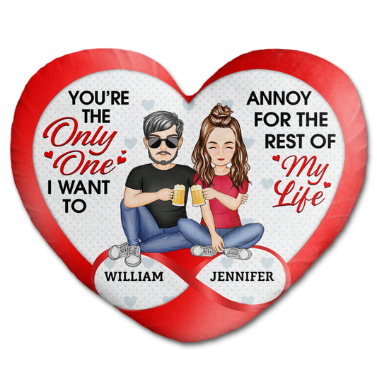 You're The Only One - Gift For Couples, Husband And Wife - Personalized Heart Shaped Pillow