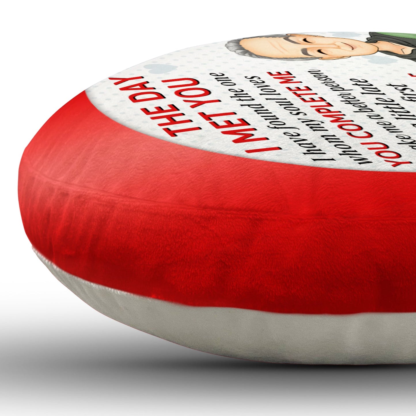 The Day I Met You - Gift For Couples, Husband And Wife - Personalized Heart Shaped Pillow