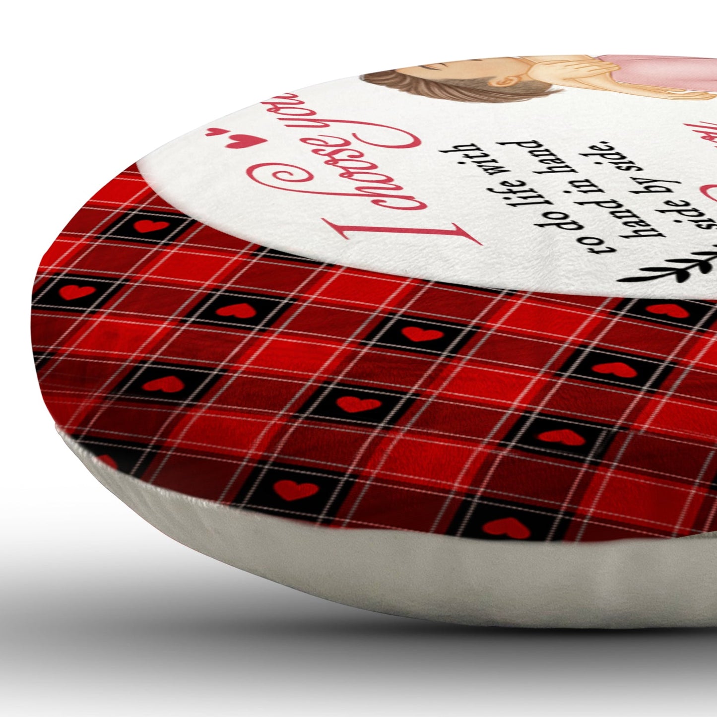 I Choose You - Gift For Couples, Husband And Wife - Personalized Heart Shaped Pillow