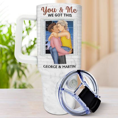 The Day I Met You - Gift For Couples - Personalized 40oz Tumbler With Straw