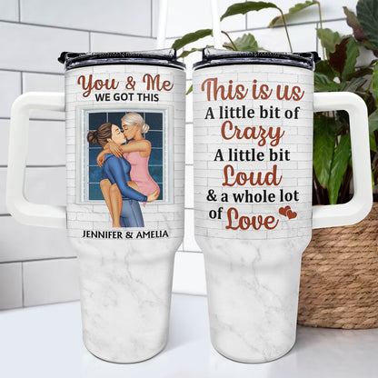 The Day I Met You - Gift For Couples - Personalized 40oz Tumbler With Straw