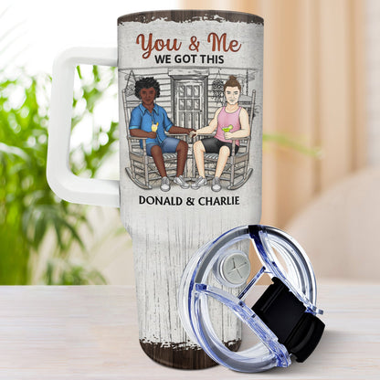 The Day I Met You Husband And Wife - Gift For Couples - Personalized 40oz Tumbler With Straw