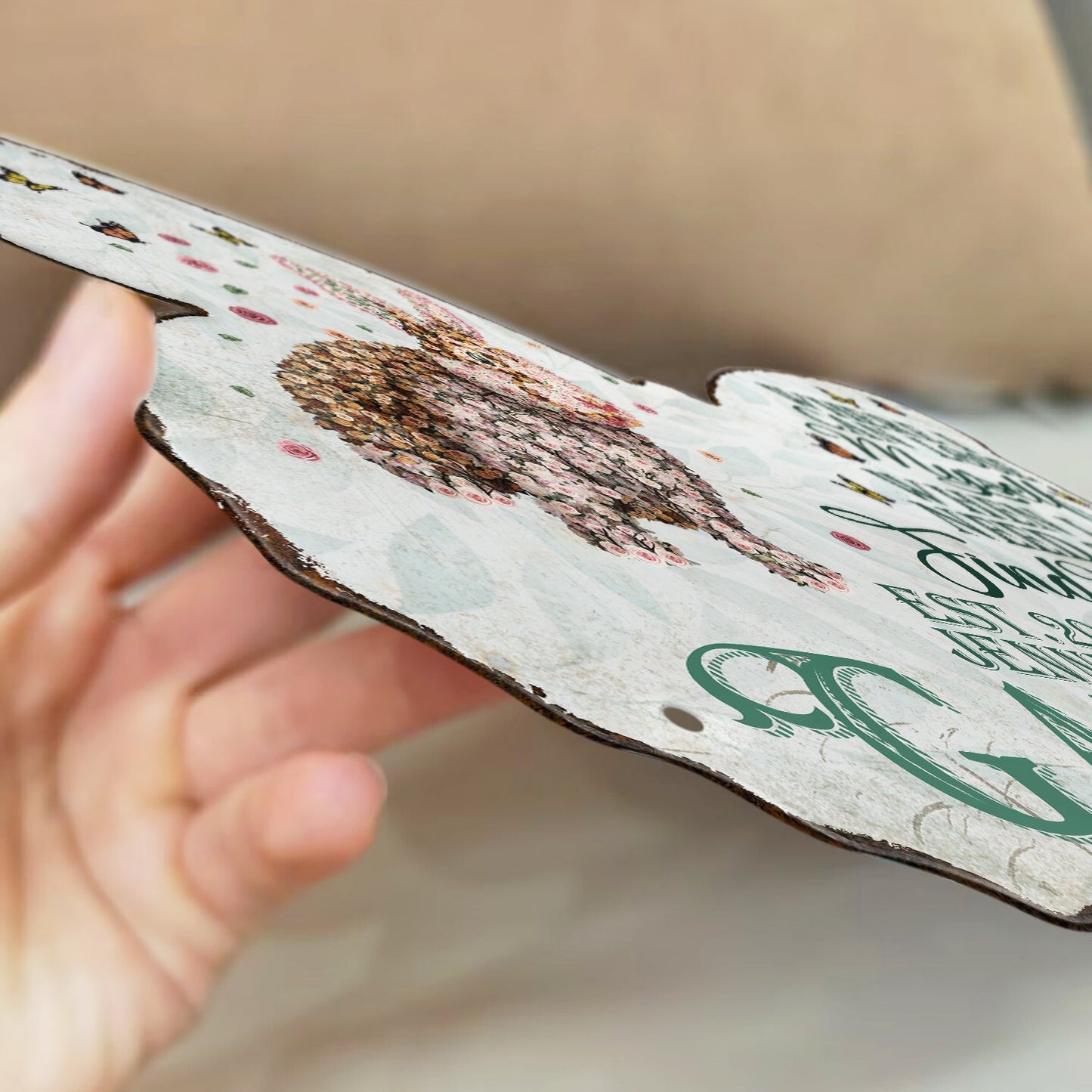 And Find My Soul Garden Floral Art - Gift For Gardening Lovers, Gardeners - Personalized Butterfly Shaped Metal Sign