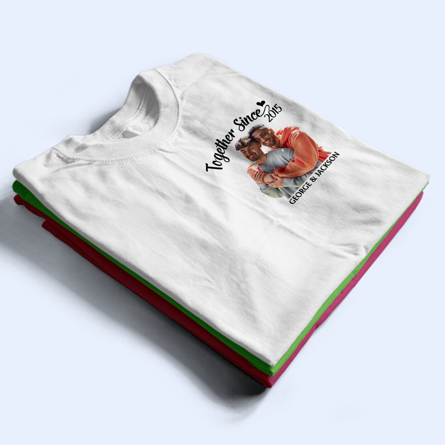 Custom Photo Together Since - Gift For Couples - Personalized T Shirt