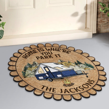 Drive Slow Drunk Campers Matter - Gift For Camping Couples - Personalized Custom Shaped Doormat