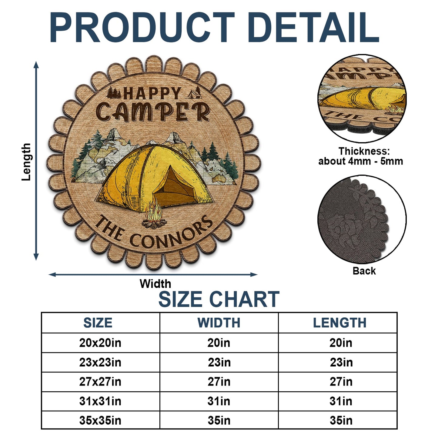 Drive Slow Drunk Campers Matter - Gift For Camping Couples - Personalized Custom Shaped Doormat