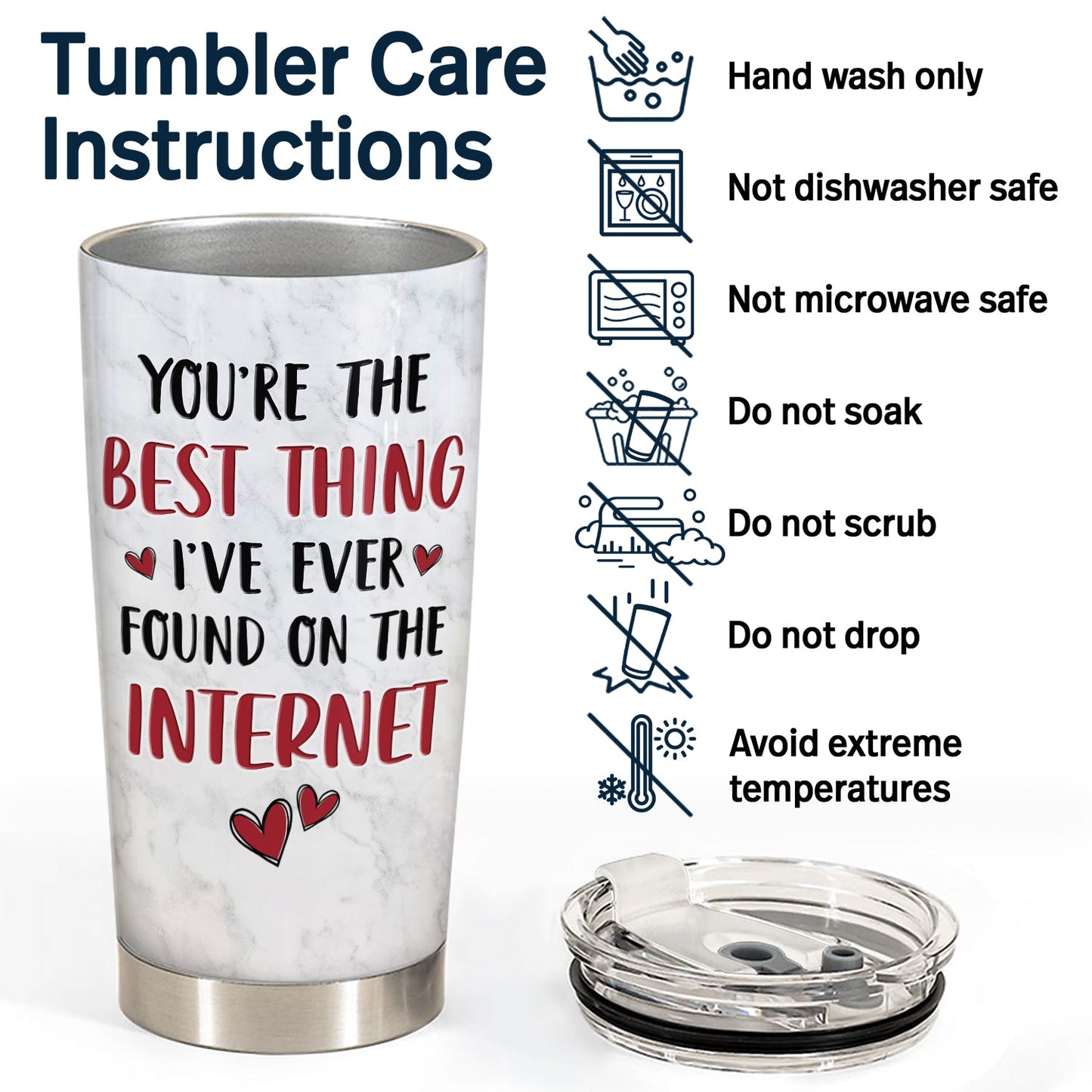 Best Thing Found On The Internet - Gift For Couples - Personalized Tumbler