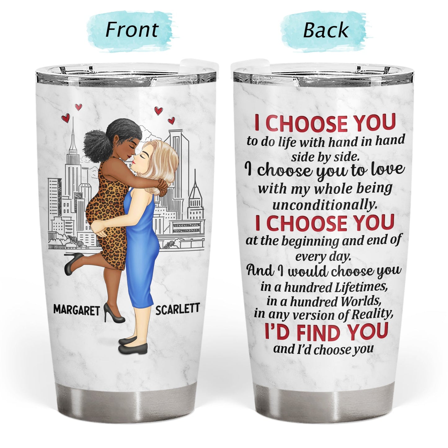 The Day I Met You - Gift For Couples, Husband, Wife - Personalized Tumbler