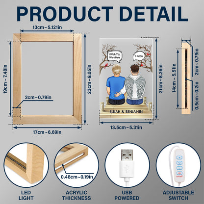 I Miss You I Know - Memorial Gift For Family, Friends, Siblings - Personalized Frame Lamp