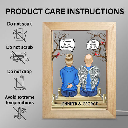 I Miss You I Know - Memorial Gift For Family, Friends, Siblings - Personalized Frame Lamp