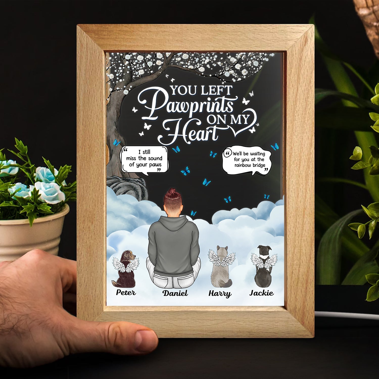 If Love Could Have Saved You - Memorial Gift For Pet Lovers, Dog Mom, Dog Dad, Cat Mom, Cat Dad - Personalized Frame Lamp