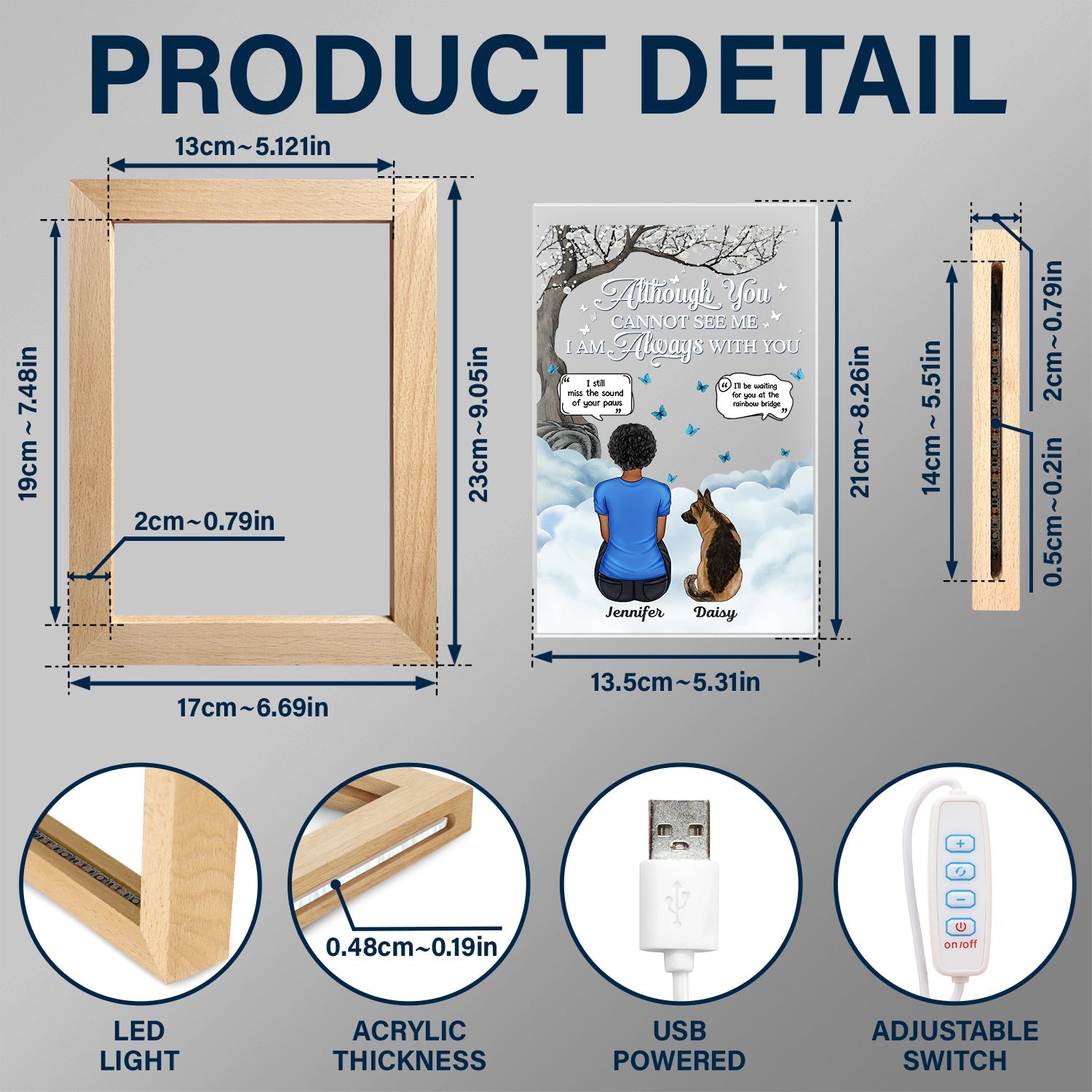 If Love Could Have Saved You - Memorial Gift For Pet Lovers, Dog Mom, Dog Dad, Cat Mom, Cat Dad - Personalized Frame Lamp