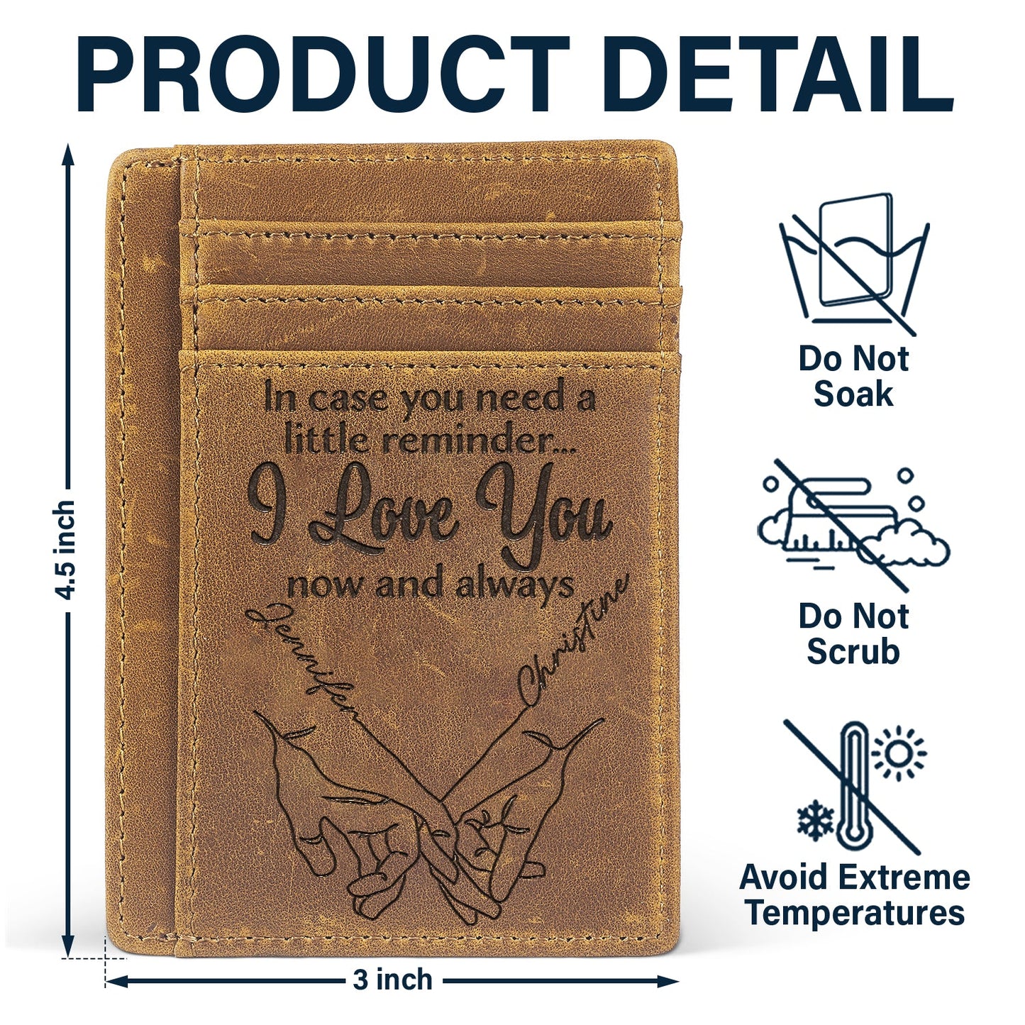 In Case You Need A Little Reminder - Gift For Couples, Husband, Wife - Personalized Card Wallet