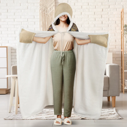 Reading Chibi Just A Girl Who Loves Books - Personalized Wearable Hooded Blanket