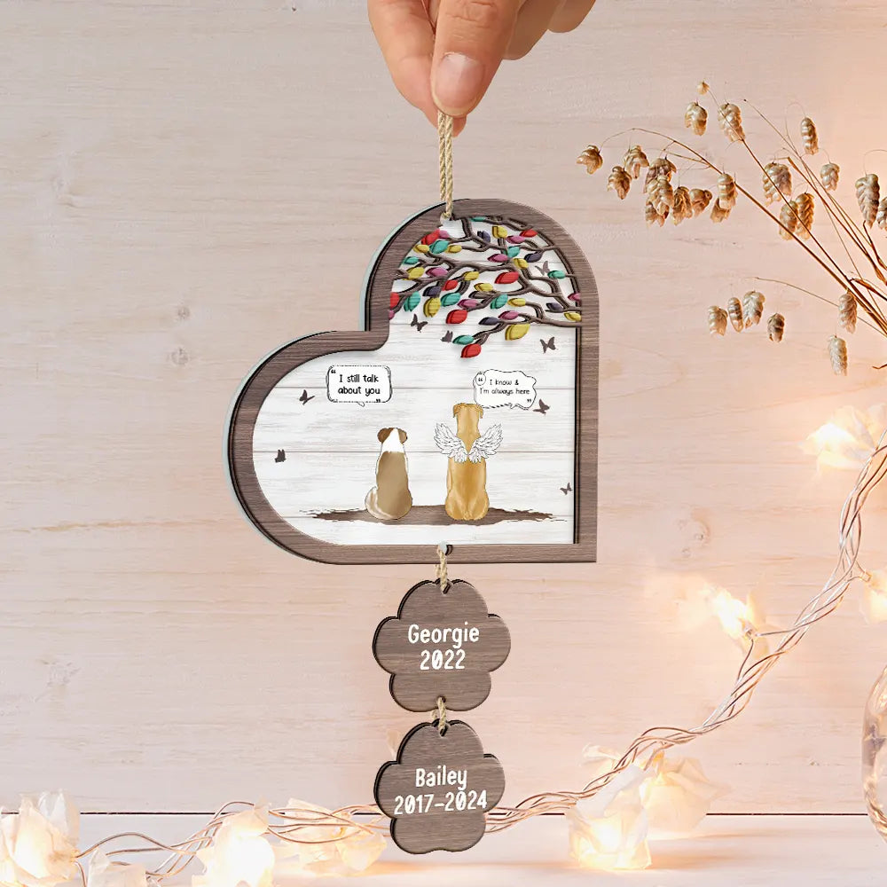 They Still Talk About You Pet Memorial - Personalized Mix Ornament With Wooden Tag