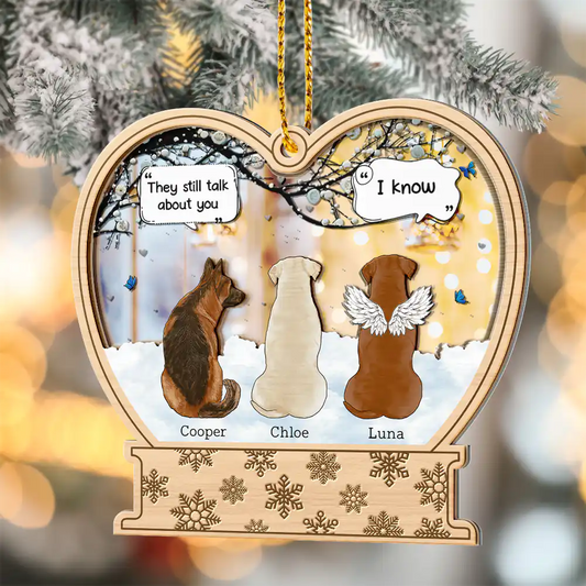 They Still Talk About You Pet Memorial - Personalized Mirror Ornament