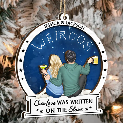 Our Love Was Written On The Stars - Personalized Acrylic Ornament