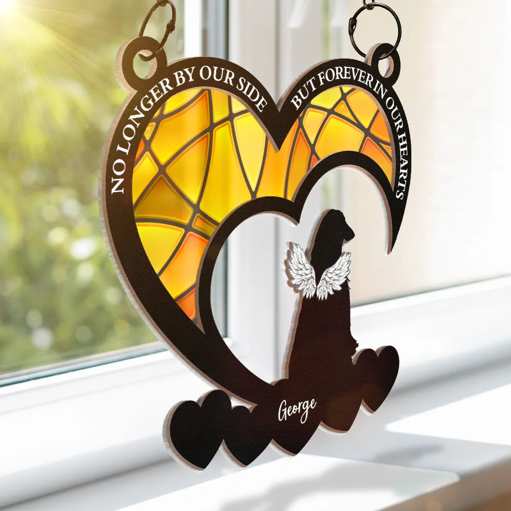 Pet Memorial My Hardest Goodbye Dog Cat - Personalized Window Hanging Suncatcher Ornament