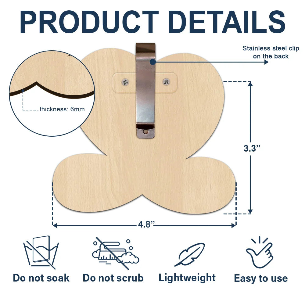 Drive Safe I Love You To Husband From Wife Back Couple - Personalized Custom Shaped Car Visor Clip