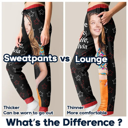 Custom Photo For Husband I Love My Wife - Personalized Pajama Pants