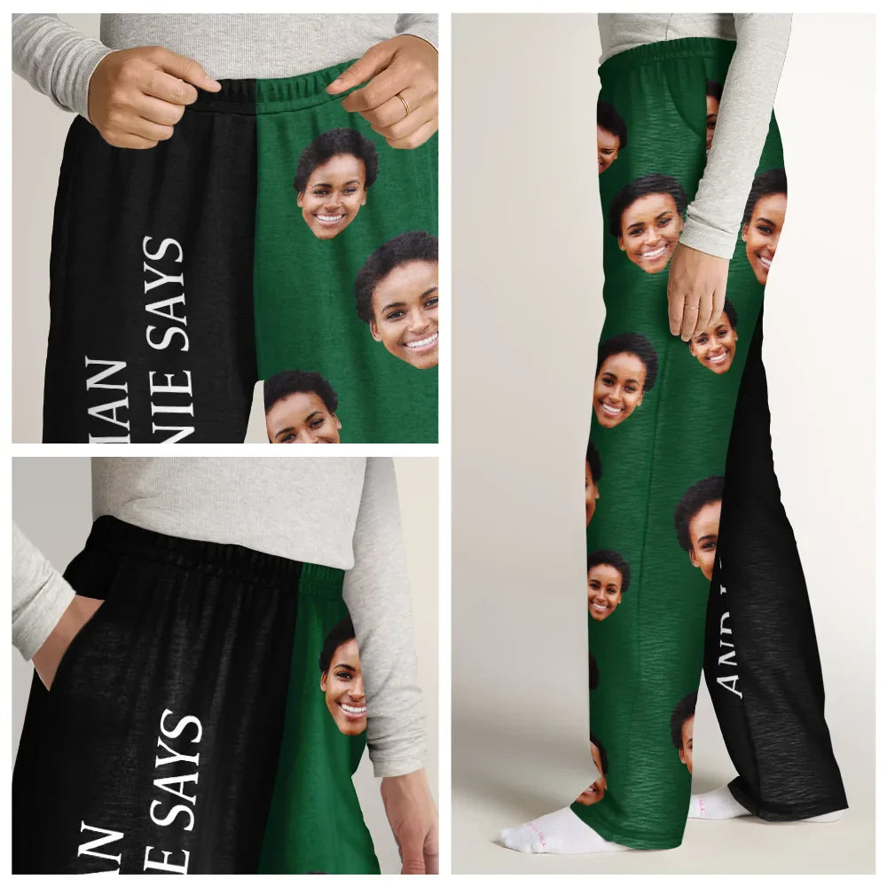 Custom Photo For Husband Grown Man Do What Wife Said - Personalized Pajama Pants