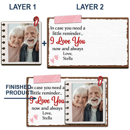 Custom Photo Couple In Case You Need A Little Reminder - Personalized Custom Shaped Car Visor Clip