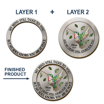 Memorial, Family - Memorial My Mind Still Talks To You - Personalized Custom Shaped Car Visor Clip
