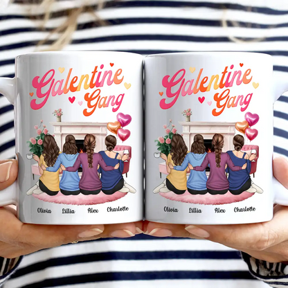 Sisterhood Bestie Galentine Gang Girl Party - Personalized Mug