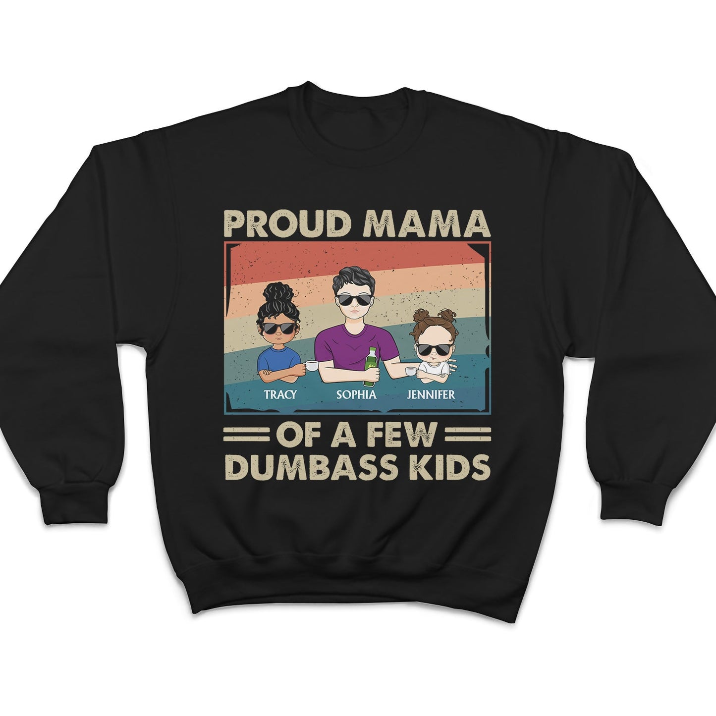 Proud Mother Of A Few Kid & Adult - Funny Gift For Mom, Mother, Grandma - Personalized T Shirt